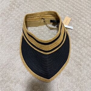 Halogen Black and Tan Straw Visor
